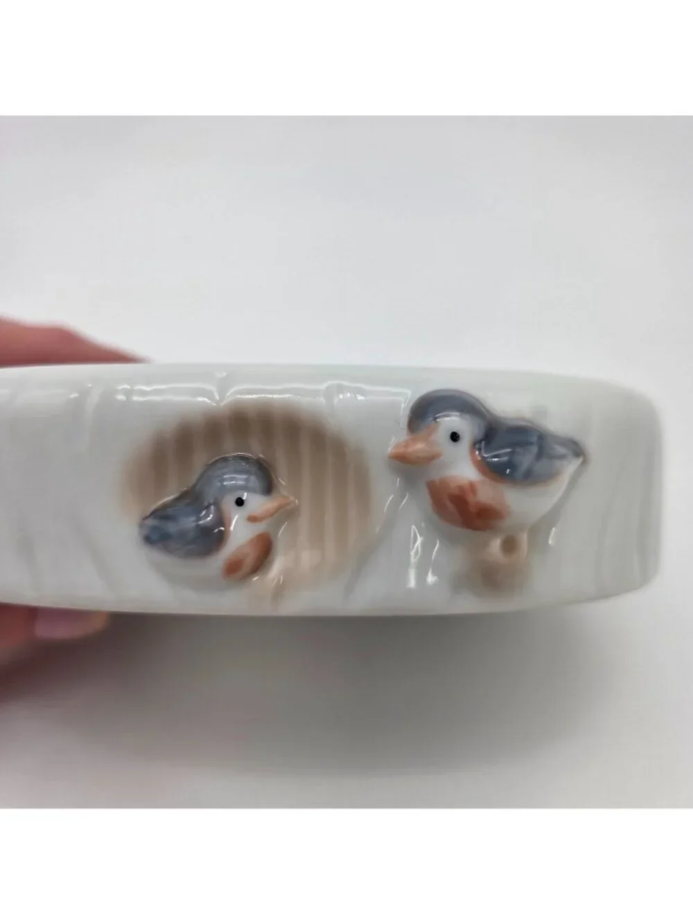 Vintage 3 Pc Takahashi Japan Birds Bathroom Set